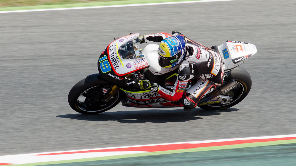 Xavier SIMEON #19 Moto2 at Circuit de Catalunya turn 2 / DSC_5775