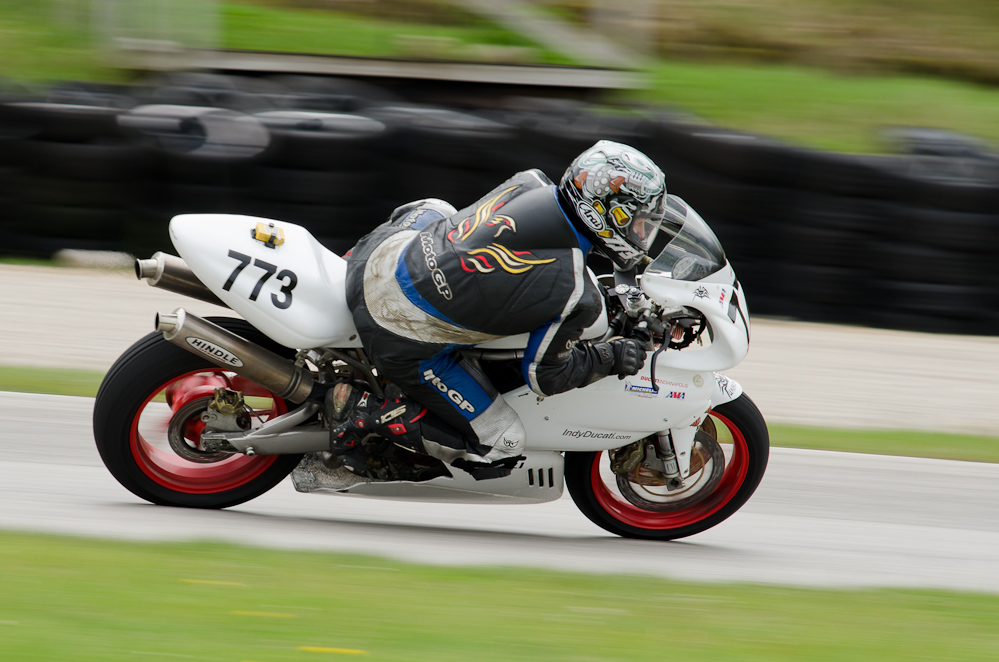 DSC_1644 / George Linhart on the No 773 Ducati in turn 9 at Road America, Elkhart Lake, WI