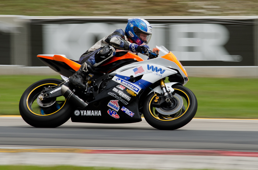 DSC_2241 / John Anderson on the No 91 Yamaha in turn 7 at Road America, Elkhart Lake, WI