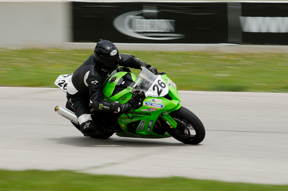 DSC_2322 / Calvin Martinez on the No 26 Kawasaki ZX-10R in turn 7 at Road America, Elkhart Lake, WI