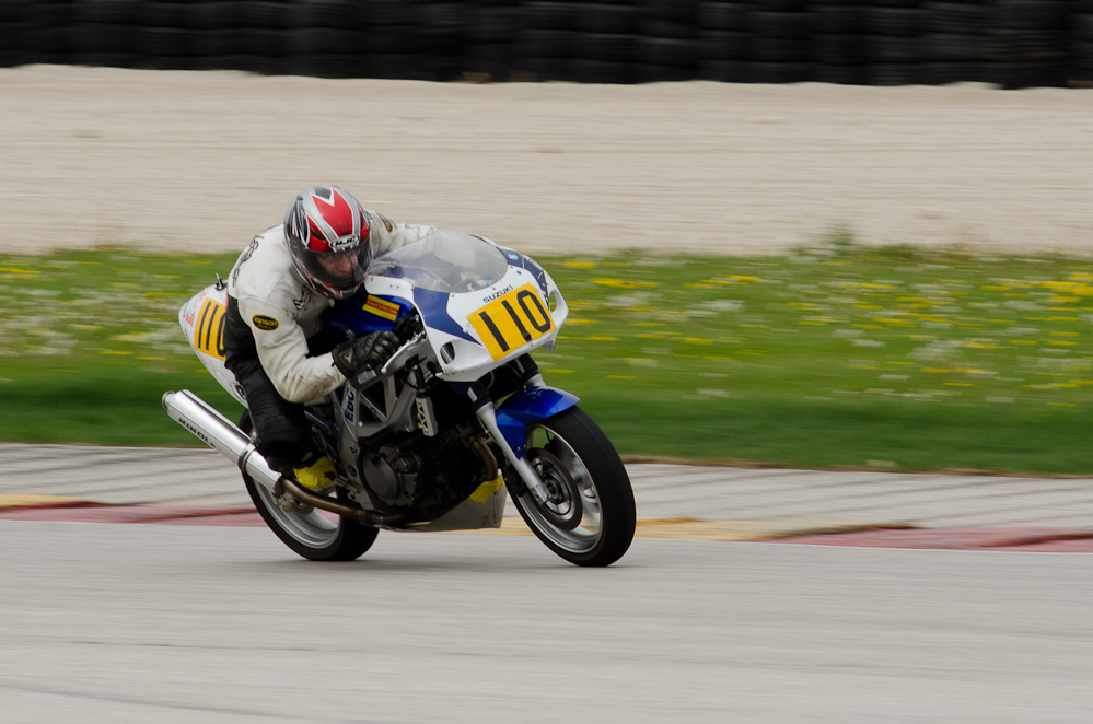 DSC_2590 / No 110 Suzuki in turn 14 at Road America, Elkhart Lake, WI