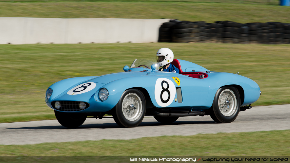 1955 Ferrari 500 Mondial Scaglietti Spyder at Road America, Elkhart Lake, WI, turn 7 / DSC_0939