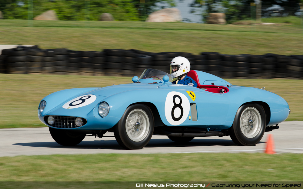 1955 Ferrari 500 Mondial Scaglietti Spyder at Road America, Elkhart Lake, WI, turn 7 / DSC_1038