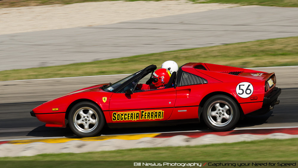 Ferrari 308GTS at Road America, Elkhart Lake, WI, turn 6 / DSC_1056