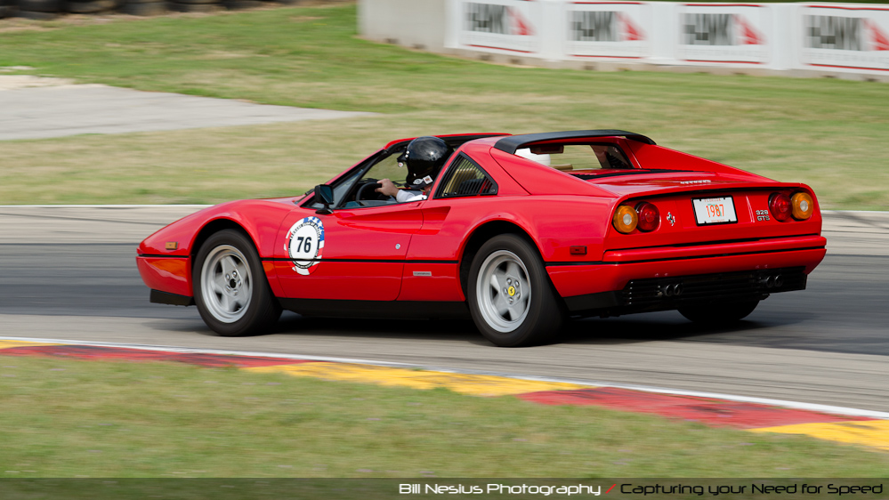Ferrari 328GTS at Road America, Elkhart Lake, WI, turn 6 / DSC_1130