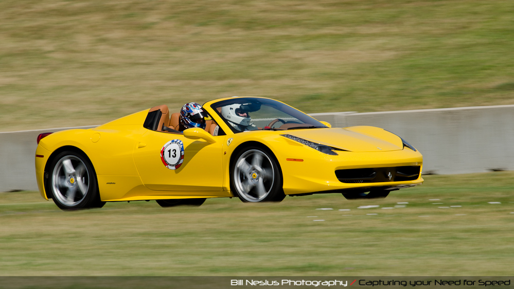 Ferrari 458 Italia at Road America, Elkhart Lake, WI, turn 13 / DSC_1729