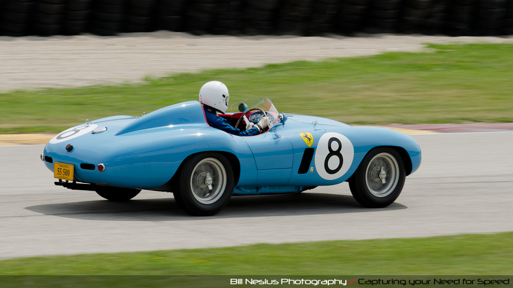 1955 Ferrari 500 Mondial Scaglietti Spyder at Road America, Elkhart Lake, WI, turn 7 / DSC_2425