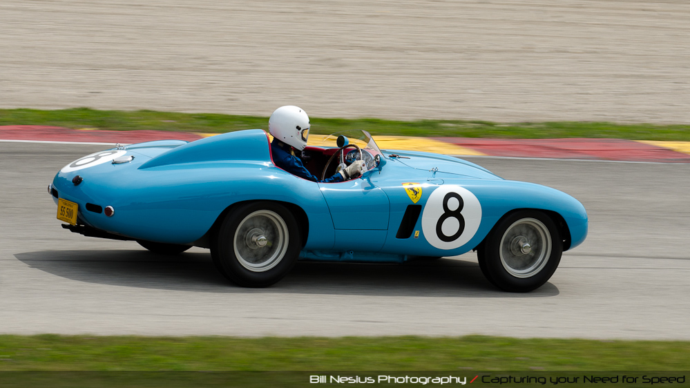 1955 Ferrari 500 Mondial Scaglietti Spyder at Road America, Elkhart Lake, WI, turn 7 / DSC_2515