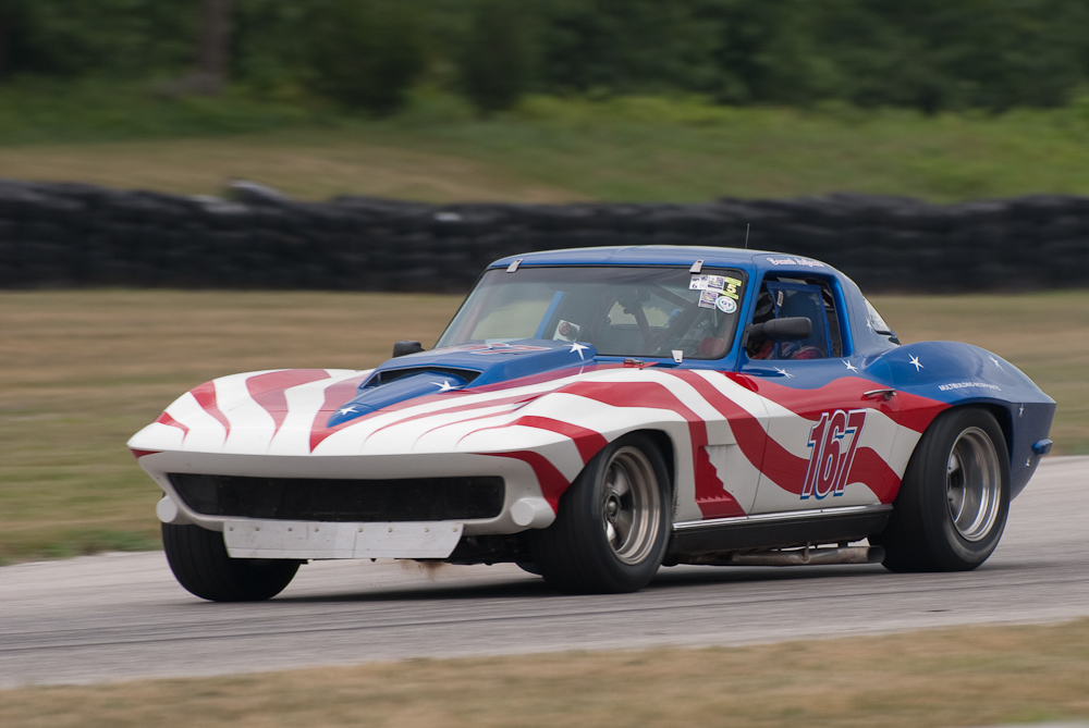 Samuel LeComte driving a 1967 Chev. Corvette in turn 7 Road America, Elkhart Lake, WI  ~  DSC_0182