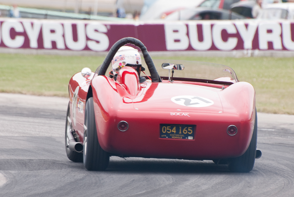 Mike Fisher driving a 1959 Bocar XP/5 in turn 7 Road America, Elkhart Lake, WI  ~  DSC_0665