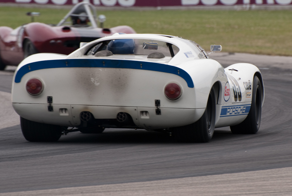 Howard Cherry driving a 1966 Porsche 910 in turn 8 Road America, Elkhart Lake, WI  ~  DSC_0681