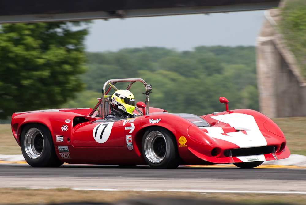 Robert Blain driving a 1967 Lola T70 Spyder in turn 6 Road America, Elkhart Lake, WI   ~  DSC_0896