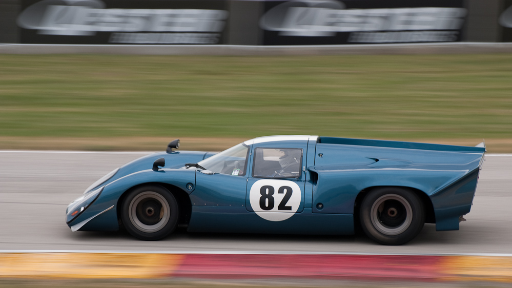 Hobart Buppert driving a 1969 Lola T70 MK3IIIB in turn 7 Road America, Elkhart Lake, WI  ~  DSC_9989