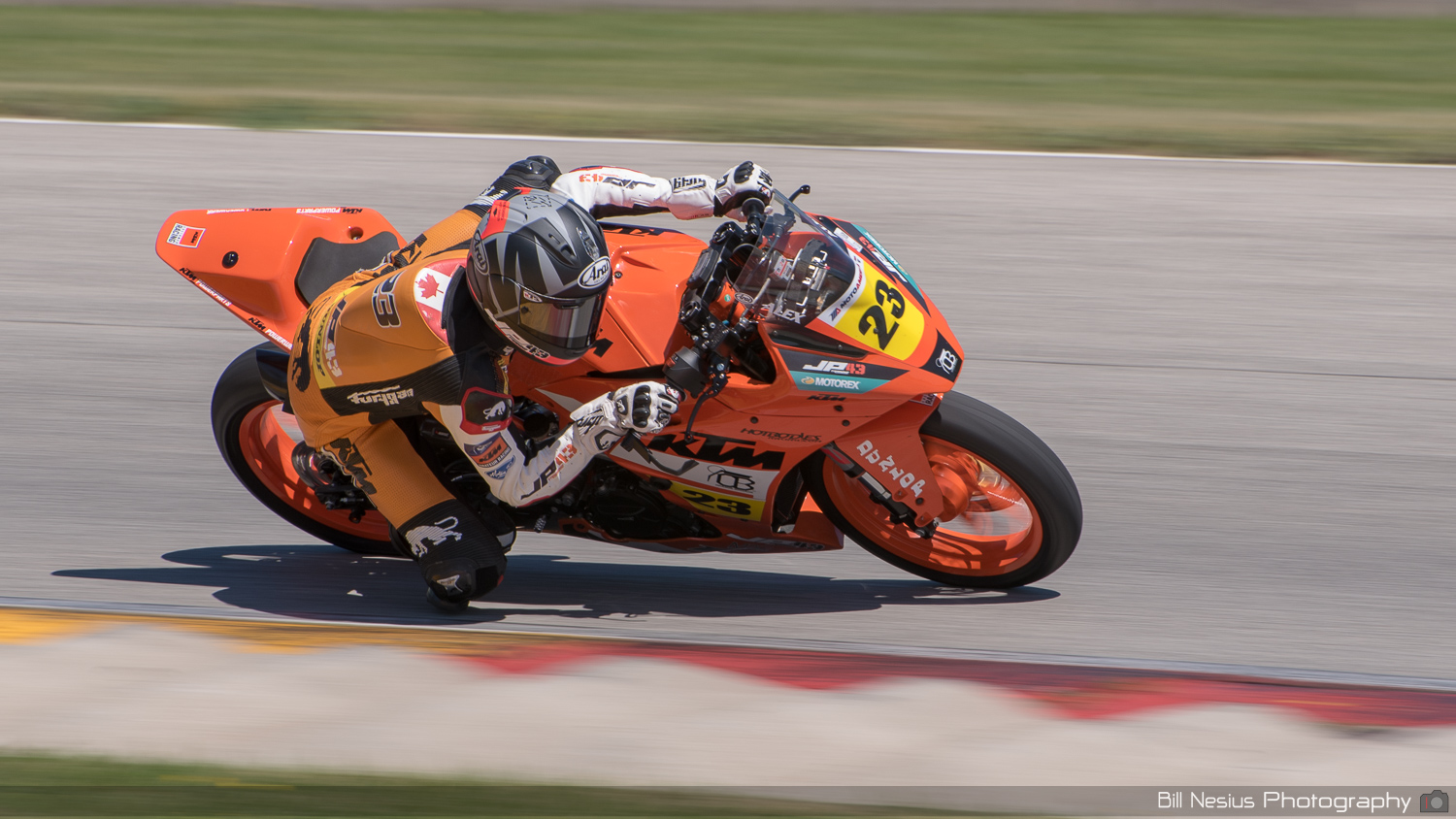 Alex Dumas on the Number 23 Orange Brigade JP43 Training KTM RC-390 - Junior Cup ~ DSC_2957 ~ 4