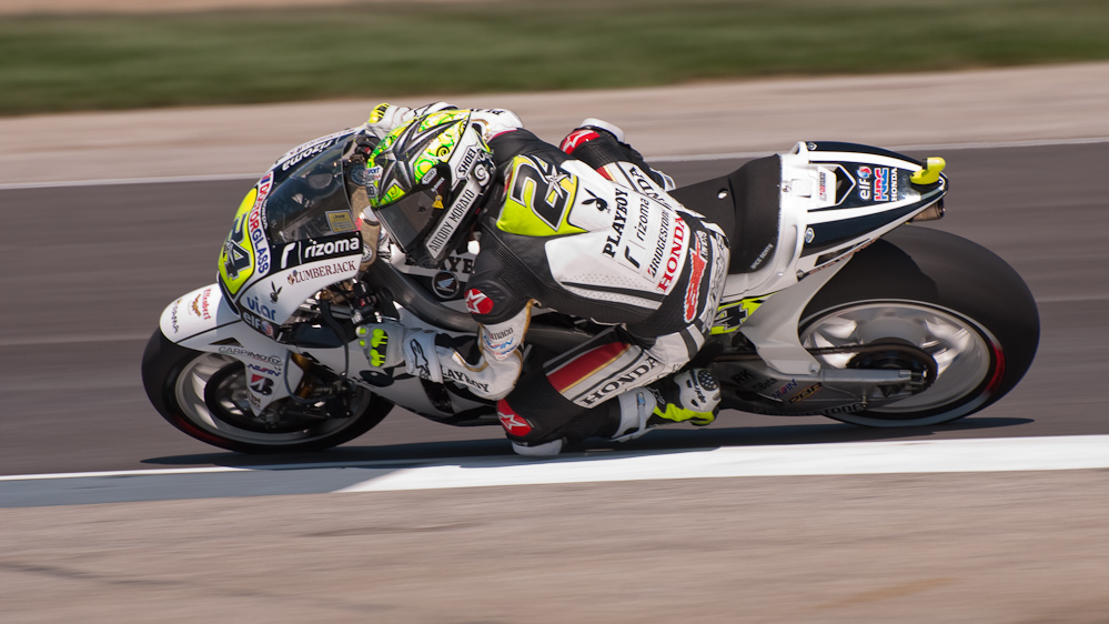 Toni Elias on the number 24 LCR Honda RC212V in turn 6, Indianapolis Motor Speedway  ~  DSC_3096