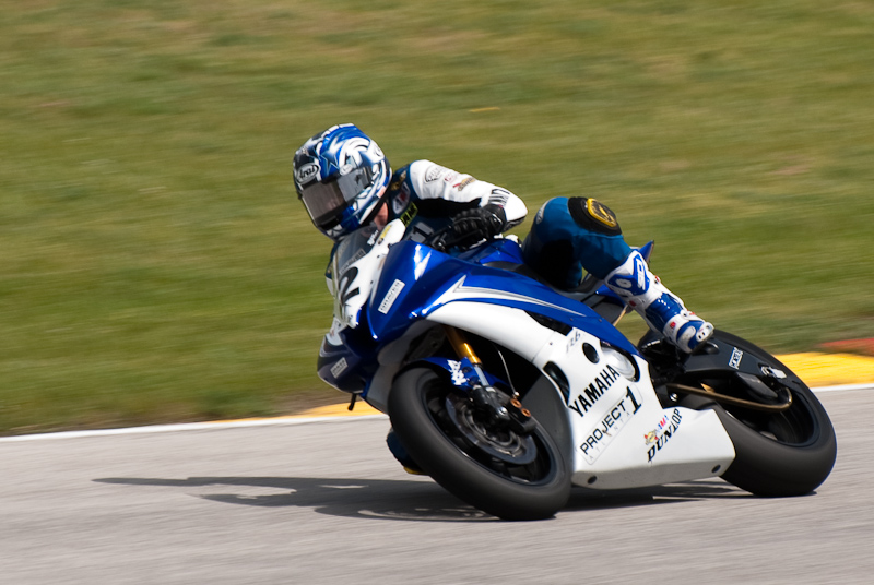 Dane Westby, No. 2 Project 1 Atlanta Yamaha YZF-R6 in turn 7, Road America, Elkhart Lake, WI