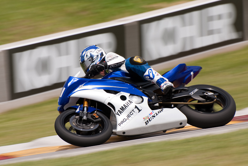 Dane Westby, No. 2 Project 1 Atlanta Yamaha YZF-R6 in turn 7, Road America, Elkhart Lake, WI
