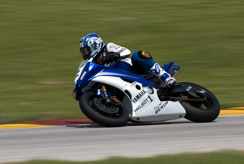 Dane Westby, No. 2 Project 1 Atlanta Yamaha YZF-R6 in turn 7, Road America, Elkhart Lake, WI