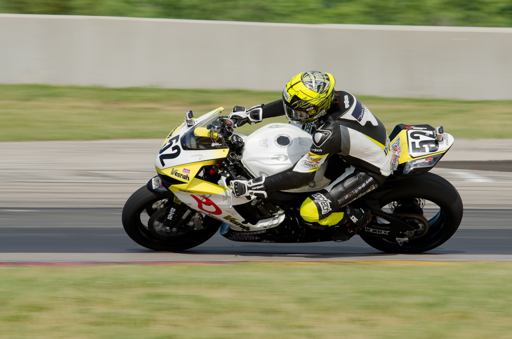 Joey Pascarella on the No. 52 Riders Discount Vesrah Suzuki Team Suzuki GSX-R600 in turn 8, Road America, Elkhart Lake, WI  ~  DSC_3776