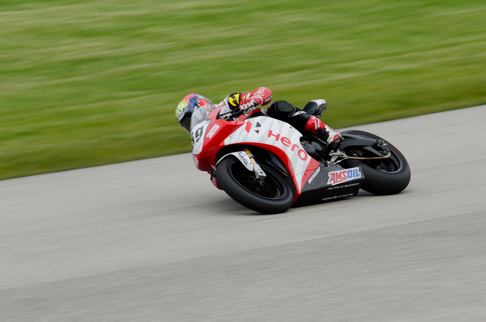 Danny Eslick on the No. 69 Team Hero EBR 1190RS in turn 9, Road America, Elkhart Lake, WI  ~  DSC_3815