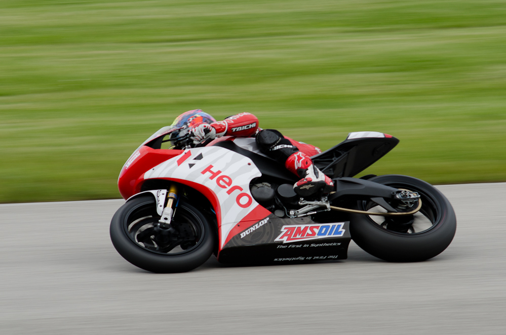 Danny Eslick on the No. 69 Team Hero EBR 1190RS in turn 9, Road America, Elkhart Lake, WI  ~  DSC_3855