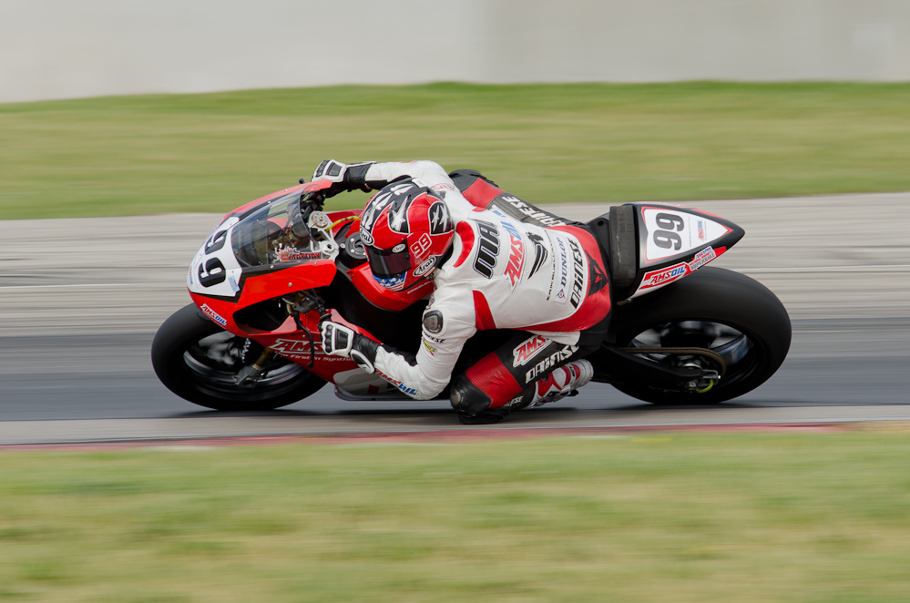 Geoff May on the No. 99 Team Amsoil/Hero EBR 1190RS in turn 8, Road America, Elkhart Lake, WI  ~  DSC_3981