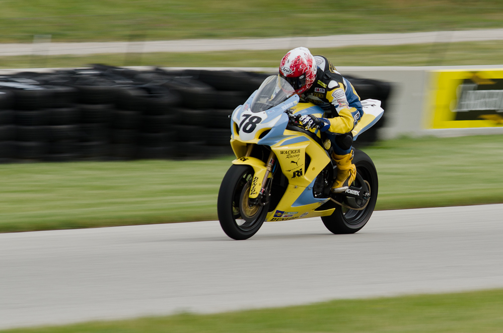 Reese Wacker on the No. 78 Wacker Racing LLC Suzuki GSX-R1000 in turn 7-8, Road America, Elkhart Lake, WI  ~  DSC_4002