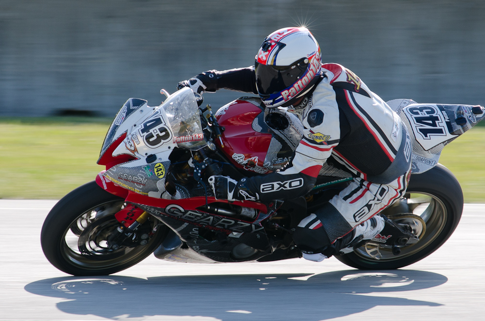 Jason Patton on the No. 143 Gearzy ACES Yamaha YZF-R6 in the bend, Road America, Elkhart Lake, WI  ~  DSC_3245