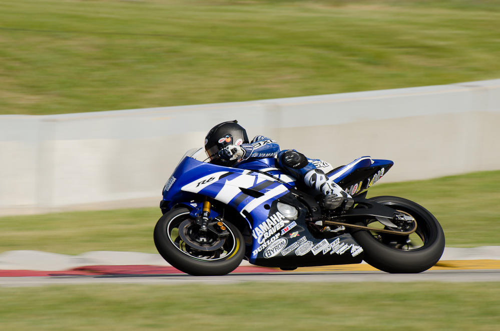 Zach Herrin on the No. 17 Yamaha Corp. Graves Motorsports Yamaha YZF-R6 in turn 7, Road America, Elkhart Lake, WI  ~  DSC_3331