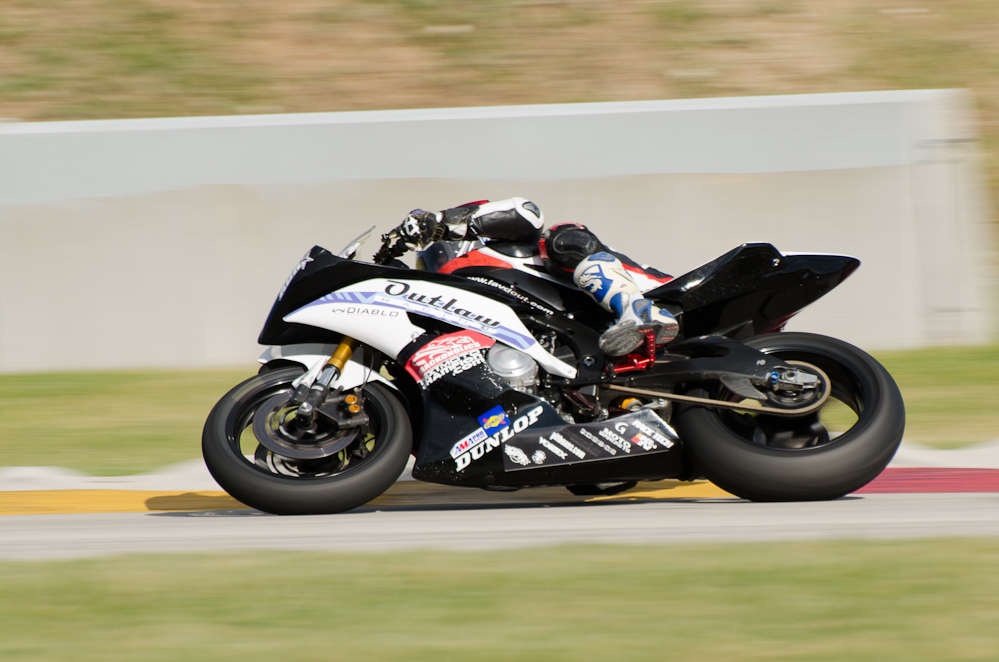 Hunter Coffin on the No. 155 Outlaw Racing Yamaha YZF-R6 in turn 7, Road America, Elkhart Lake, WI  ~  DSC_3364