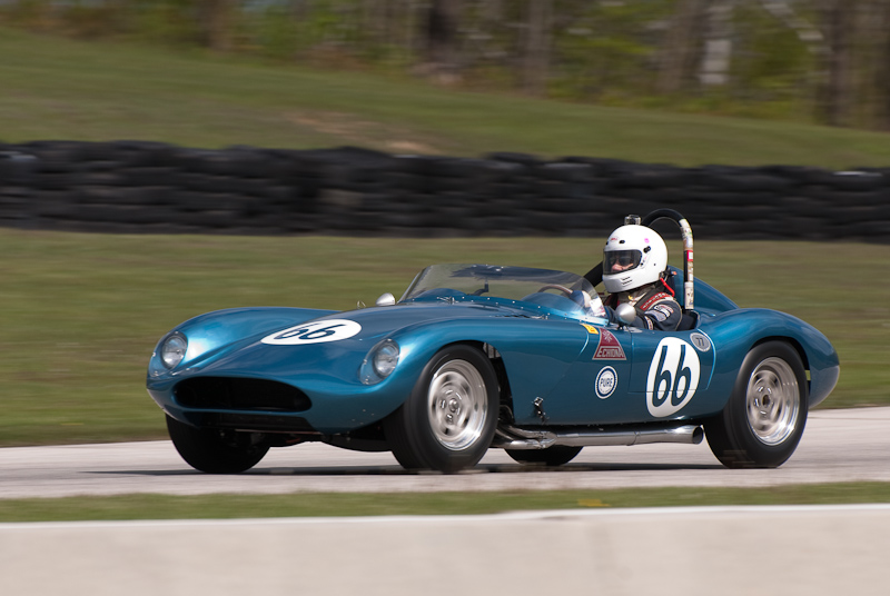1958 Echidna car# 66 driven by Steve Steers in turn 7 at Road America, Elkhart Lake, WI