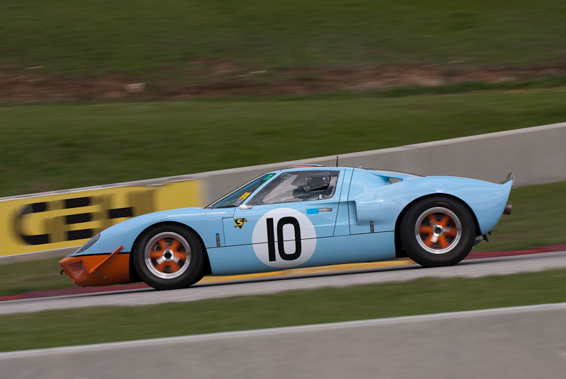 1969 Ford GT40 car# 10 driven by James Cullen in turn 7 at Road America, Elkhart Lake, WI