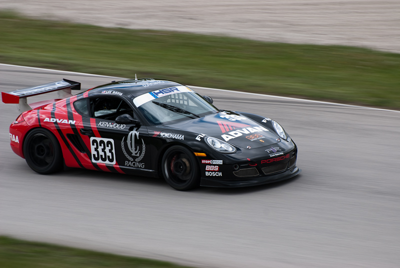 2009 Porsche Cayman car# 333 driven by Lee Davis in turn 11 at Road America, Elkhart Lake, WI