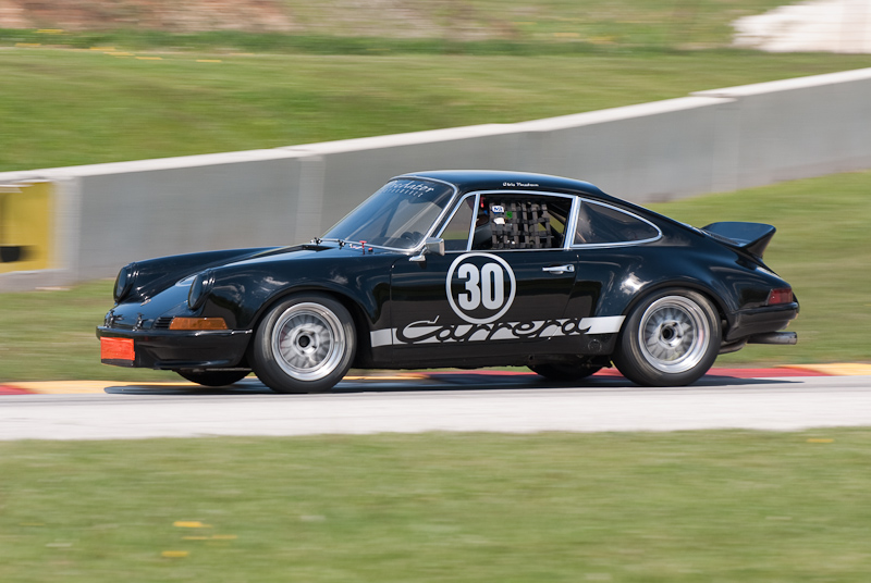 1973 Porsche 911RS Car# 30 in turn 7 at Road America, Elkhart Lake, WI