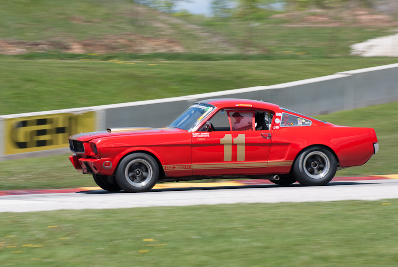 1966 Ford Shelby GT350 car# 11 driven by Dickson Rathbone in turn 7 at Road America, Elkhart Lake, WI