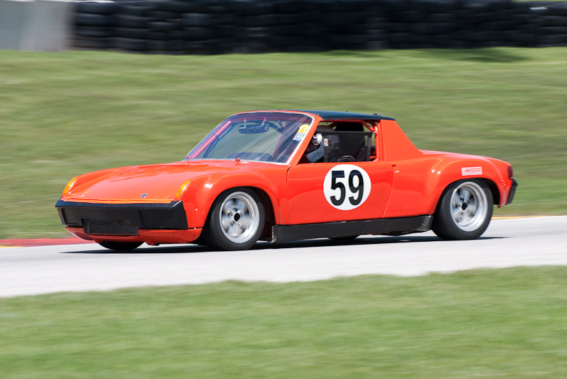 1972 Porsche 914/6 car# 59 driven by Frank Beck in turn 7 at Road America, Elkhart Lake, WI