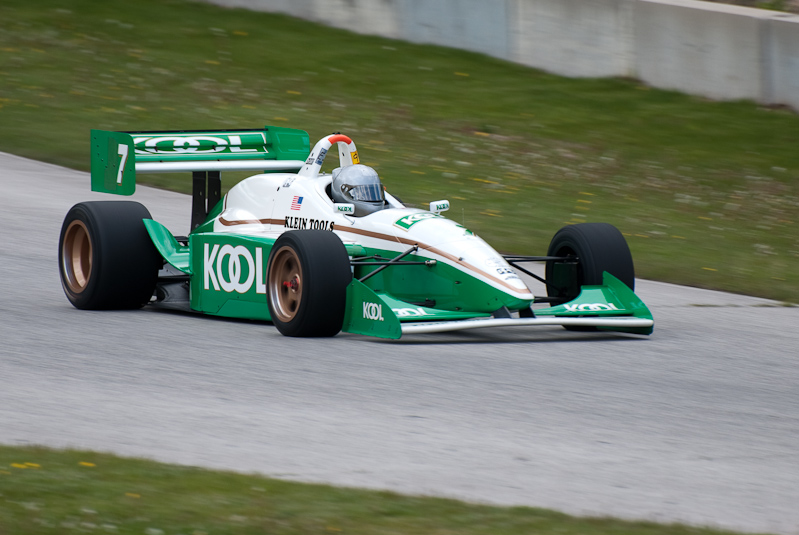 1997 Lola T97/20 car# 7 driven by Harindra de Silva in turn 13 at Road America, Elkhart Lake, WI