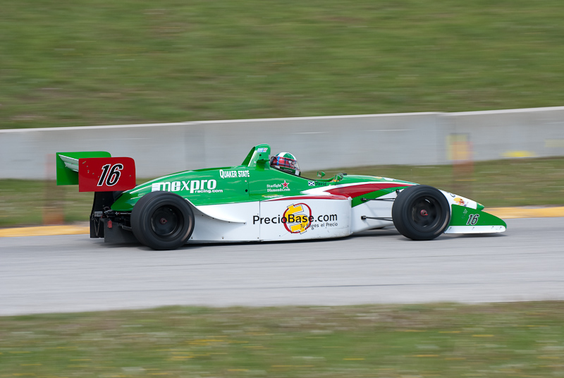 1997 Lola T97/20 car# 16 driven by David Porter in turn 13 at Road America, Elkhart Lake, WI