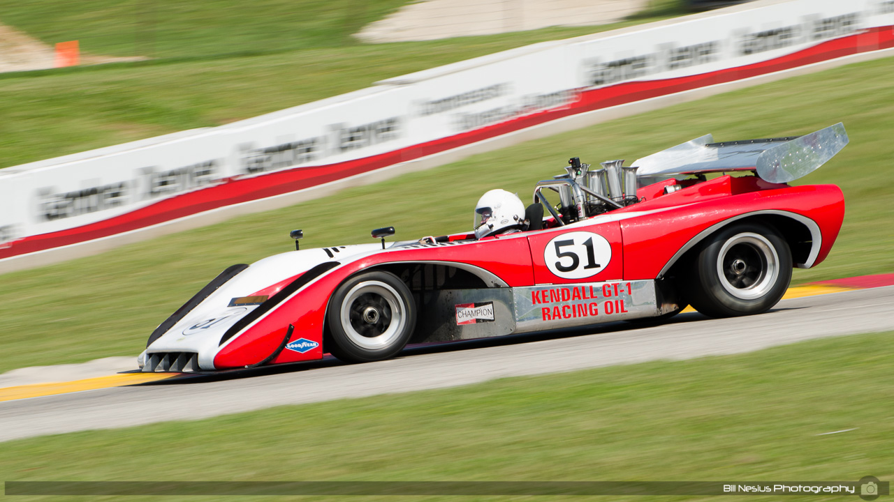 1971 Lola T222 #51 driven by Claude Malette at Road America, Elkhart Lake, WI. Turn 7 / DSC_0008