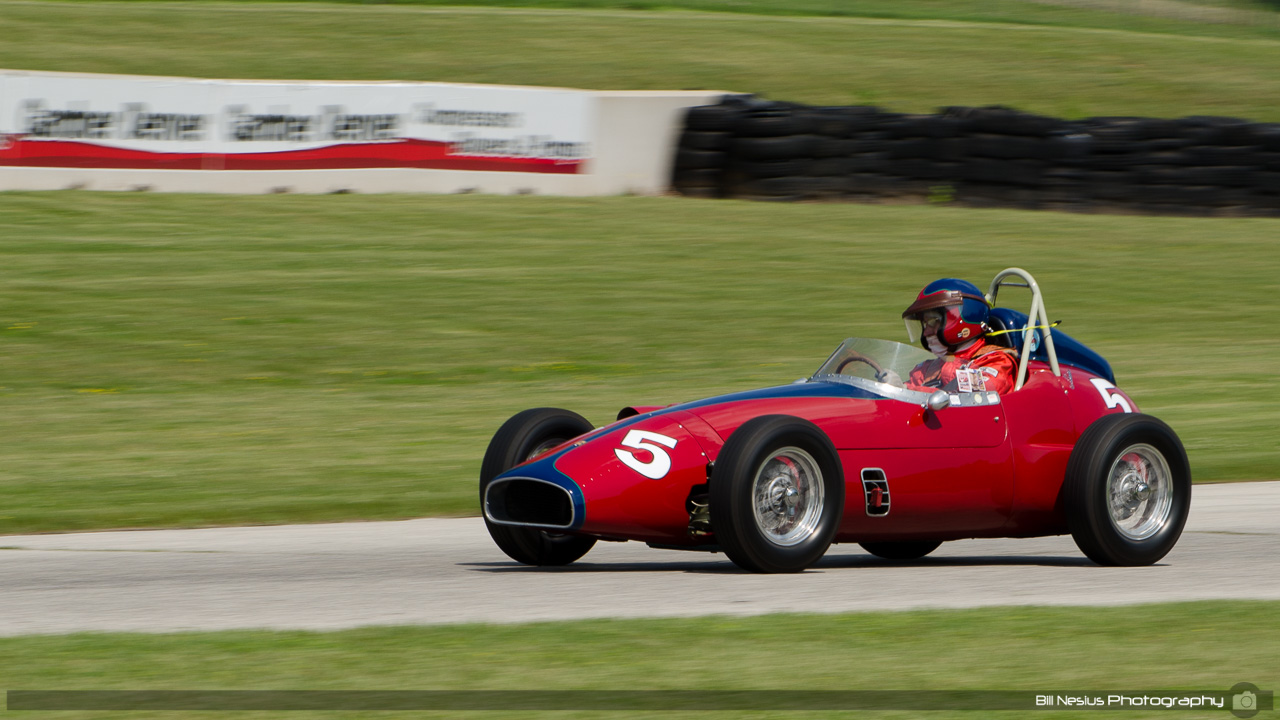 1959 Bandini FJ #5 driven by Hugh Ruthven. Road America, Elkhart Lake, WI Turn 7 / DSC_0421