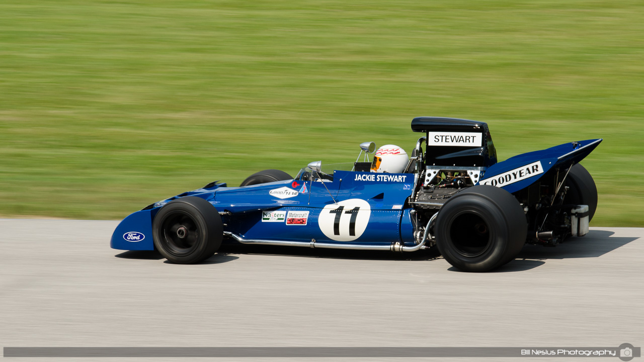 1971 Tyrrell 002 #11 driven by John Delane at Road America, Elkhart Lake, WI. Turn 9 / DSC_0502