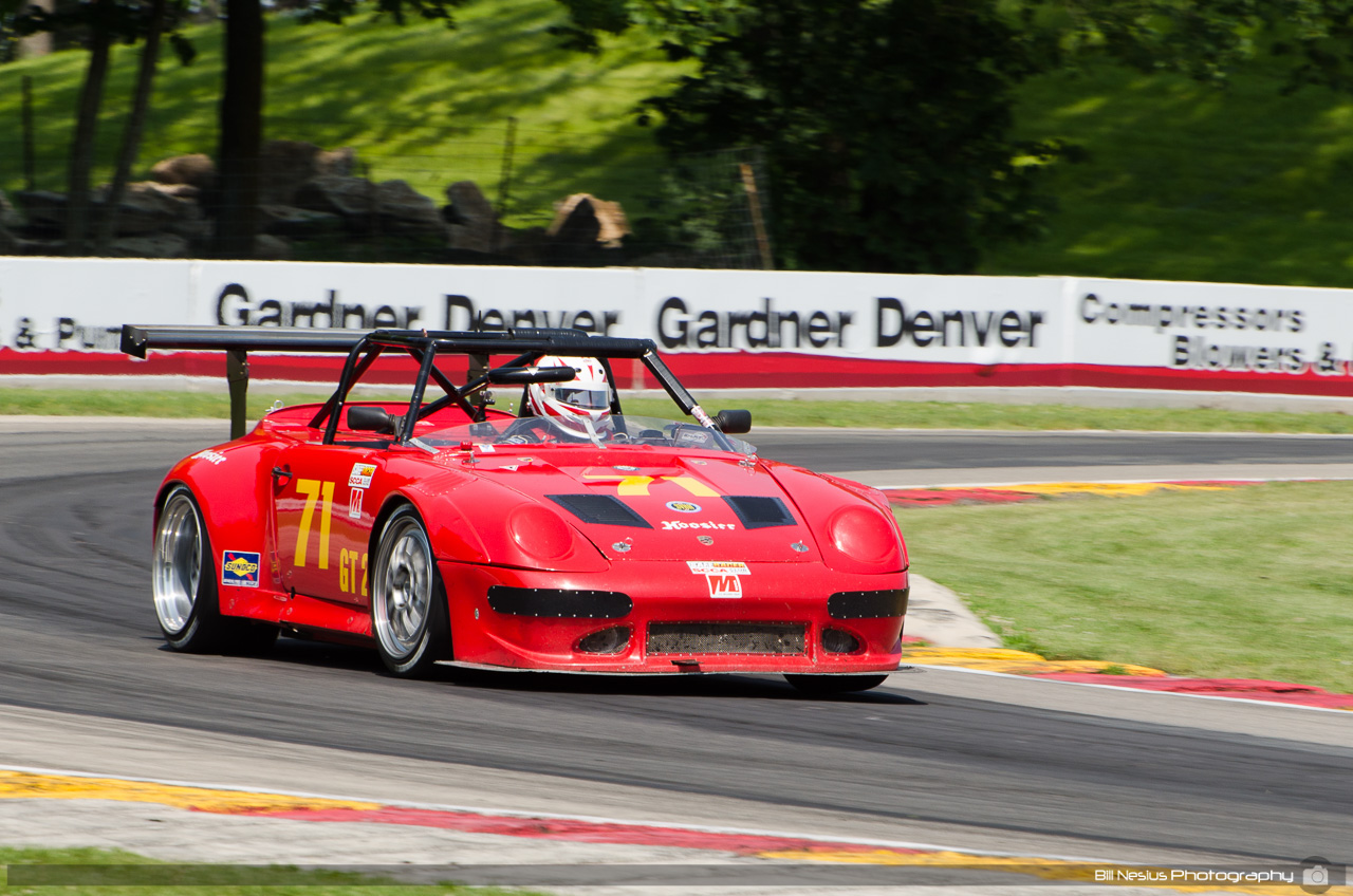 1996 Porsche 993 spyder driven by Gus Rosenberg. Road America, Elkhart Lake, WI. Turn 6 / DSC_1181