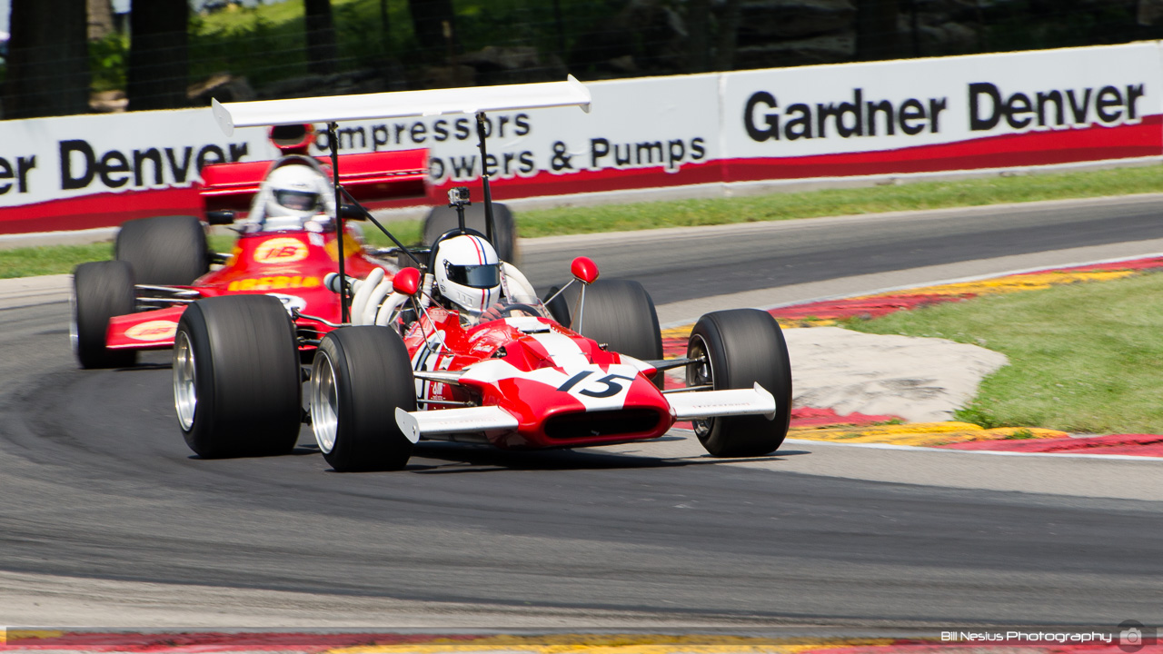 1969 SurteesTS5 #15 driven by Mark Harmer at Road America, Elkhart Lake, WI. Turn 7 / DSC_1313