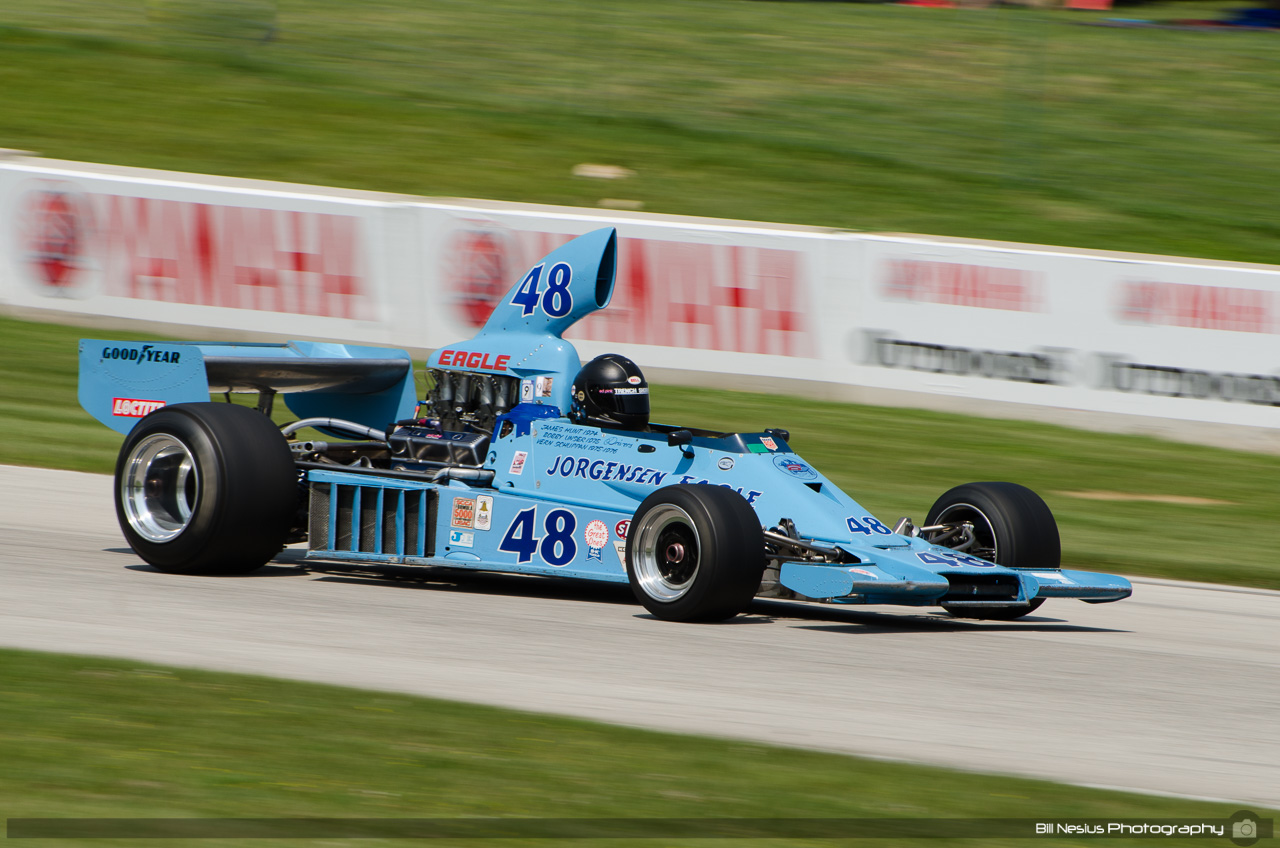 1975 AAR Eagle #48 driven by Tom Malloy at Road America, Elkhart Lake, WI. Turn 7 / DSC_1333