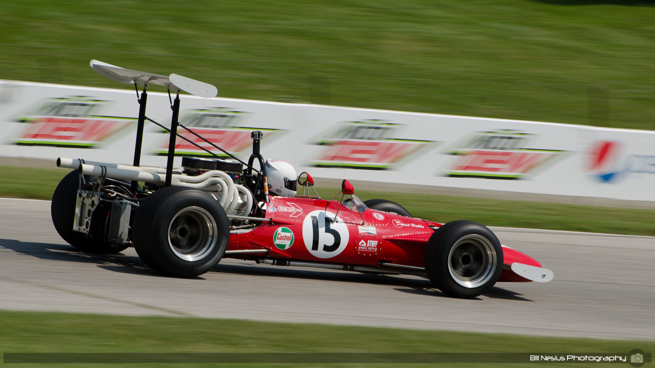 1969 SurteesTS5 #15 driven by Mark Harmer at Road America, Elkhart Lake, WI. Turn 7 / DSC_1337