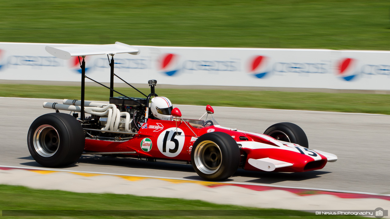 1969 SurteesTS5 #15 driven by Mark Harmer at Road America, Elkhart Lake, WI. Turn 7 / DSC_1432