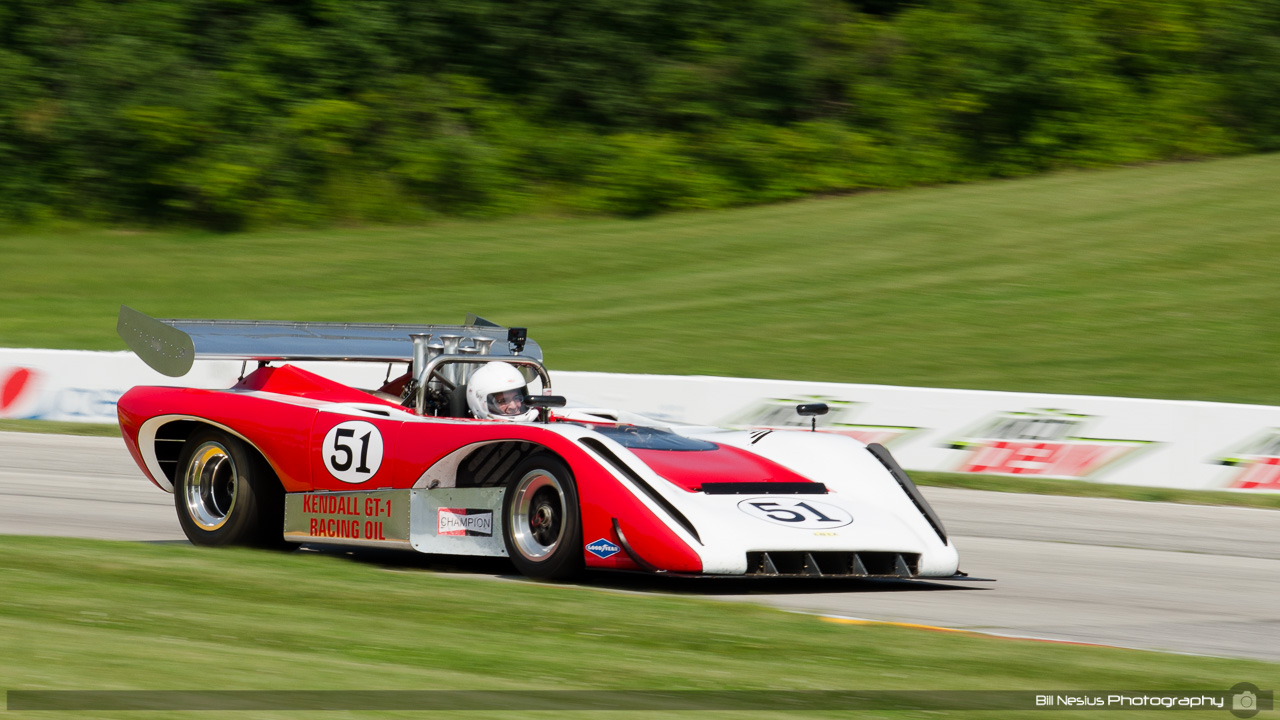 1971 Lola T222 #51 driven by Claude Malette at Road America, Elkhart Lake, WI. Turn 7 / DSC_1660