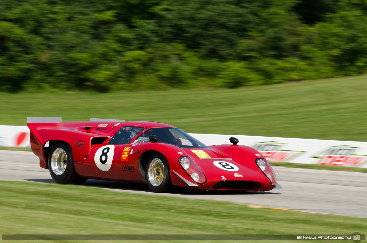 1969 Lola T70 MkIIIb #8 driven by Toby Bean at Road America, Elkhart Lake, WI. Turn 7 / DSC_1711