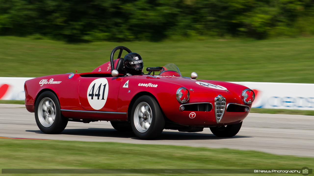 1956 Alfa Romeo Sebring Spider #441 driven by David Buchanan. Road America, Elkhart Lake, WI. Turn 7 / DSC_1751