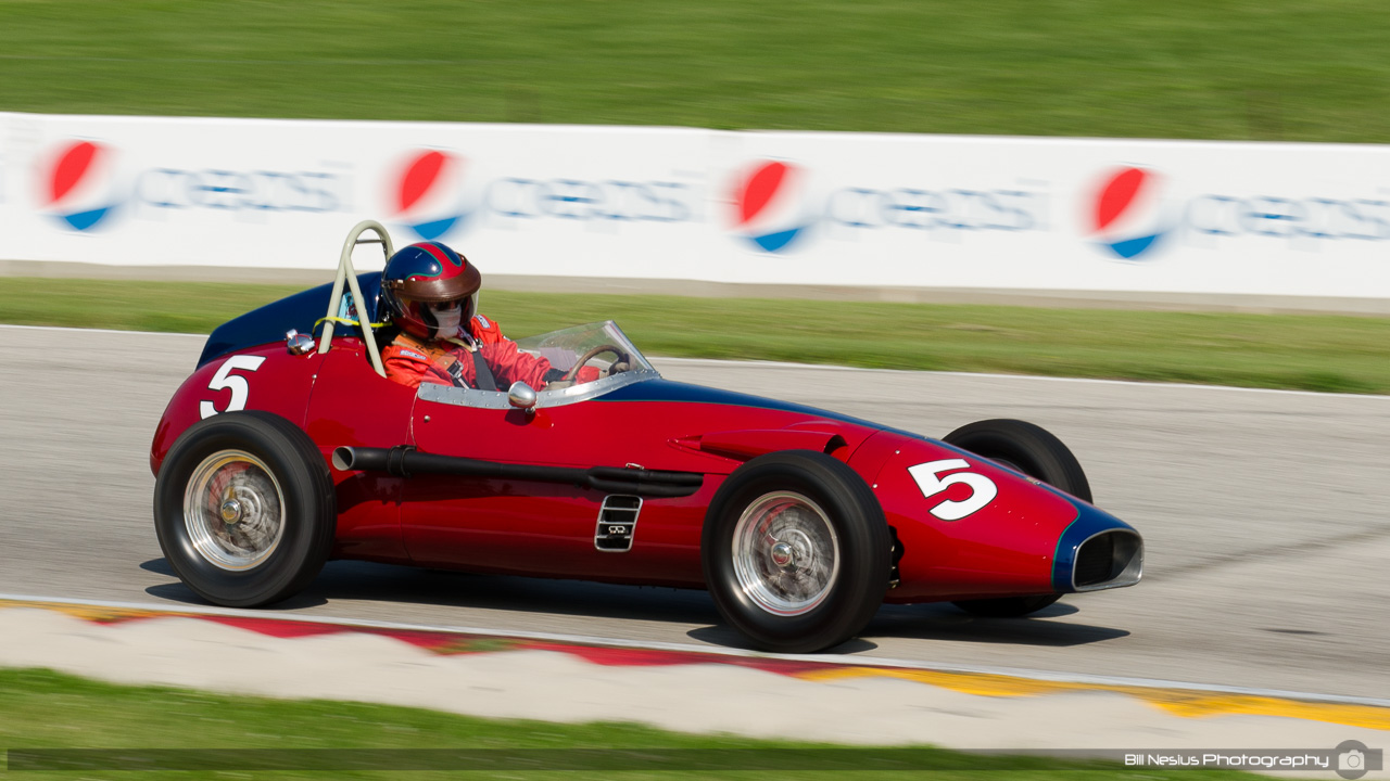1959 Bandini F/J #5 driven by Hugh Ruthven. Road America, Elkhart Lake, WI. Turn 7 / DSC_1950